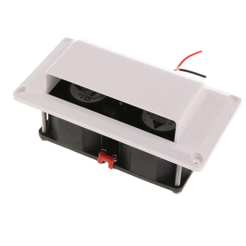Maso Exhaust Fan, 12V RV Side Vent Fan, Air Vent Ventilation Fan Plastic Exhaust Fan for RV Motorhome Caravan Camper Boat Marine Yacht (White) - Image 1